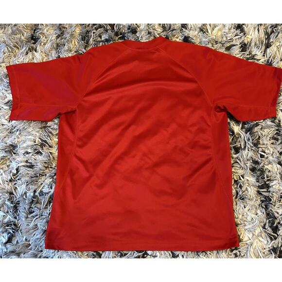 Vintage Y2K Nike Center Swoosh Red Spell out T Shirt Size Mens Large L - Picture 2 of 7